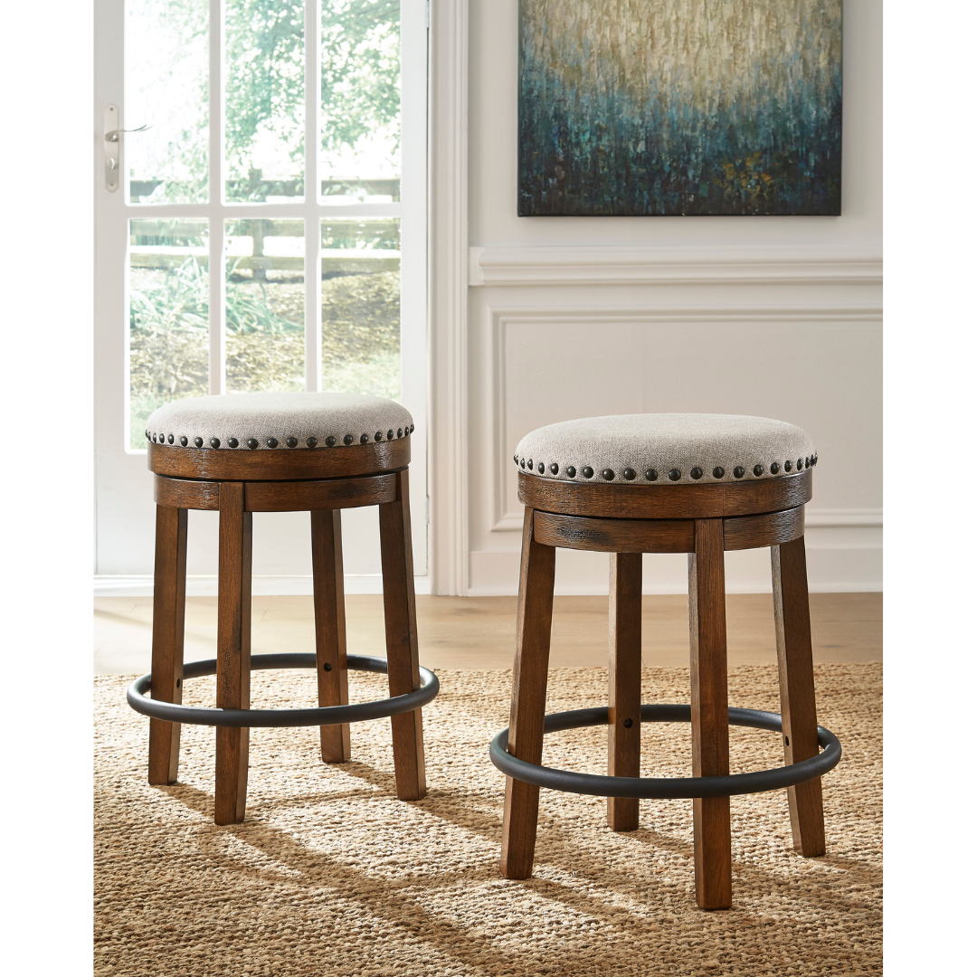 Valebeck UPH Swivel Stool - Brown