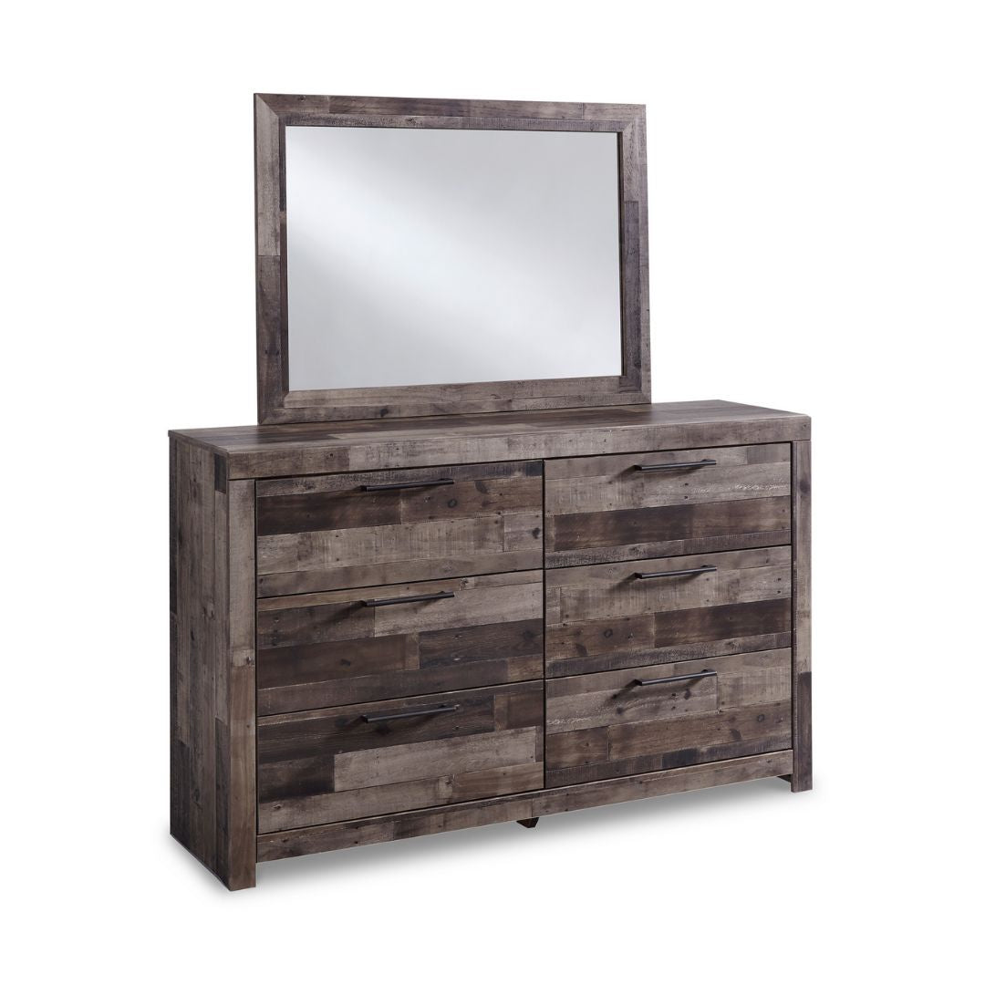 Derekson Dresser and Mirror - Multi Gray