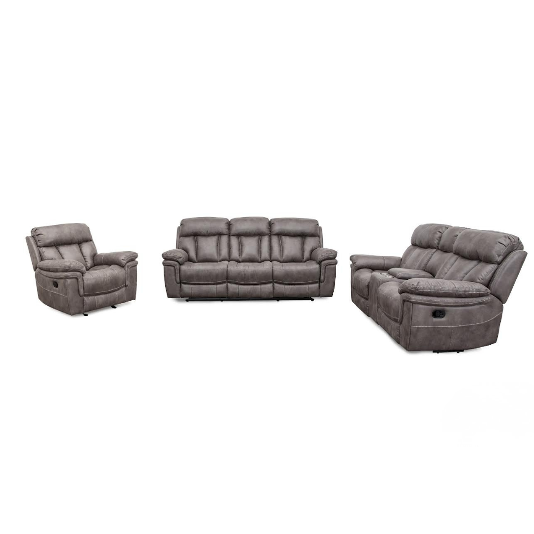 Cayman - Reclining Sofa - Gunmetal Fabric