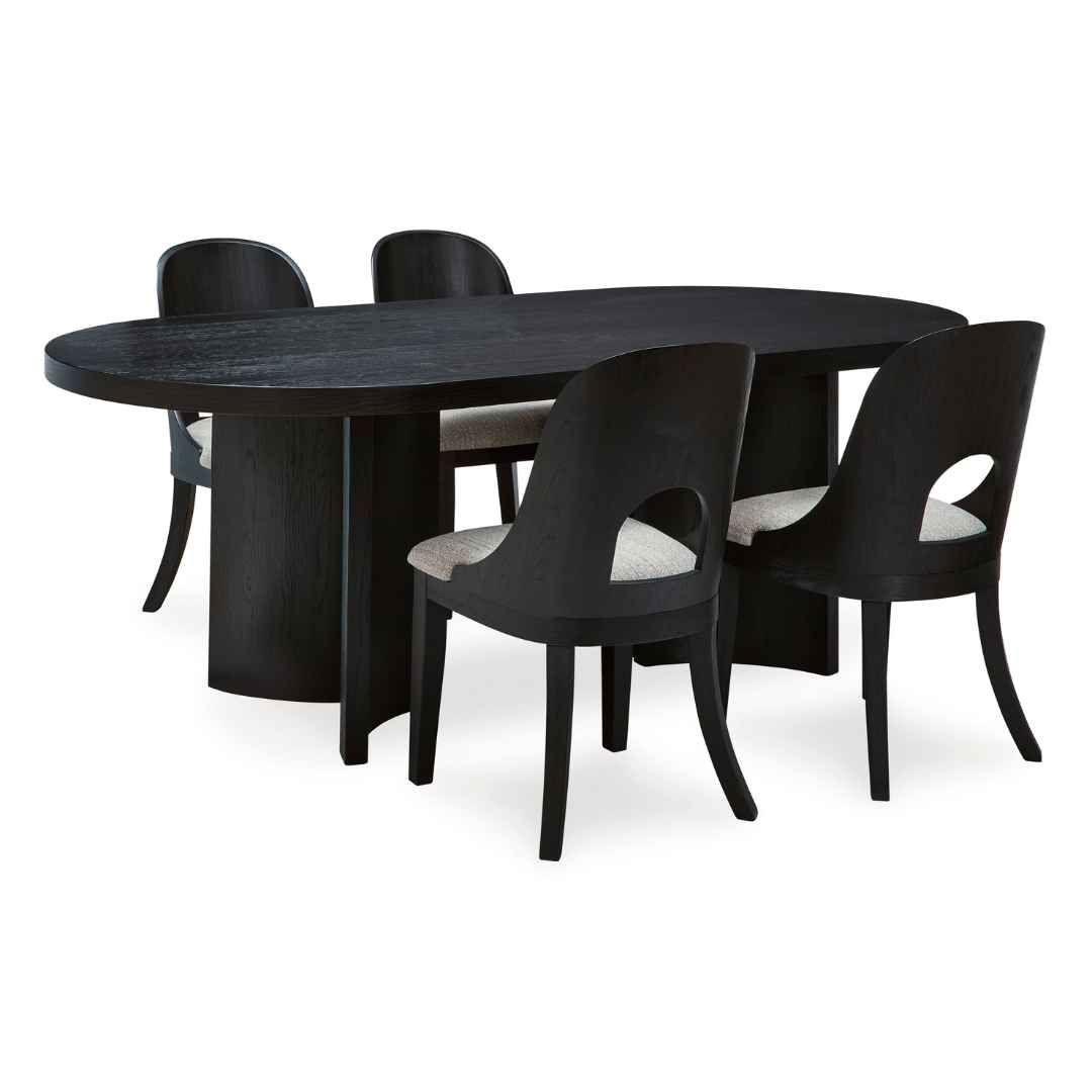 Rowanbeck 7-Piece Dining Set - Black