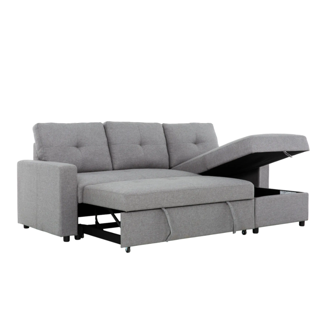 Mason 2 Piece Sectional w/ Pull-Out Sleeper - Grey