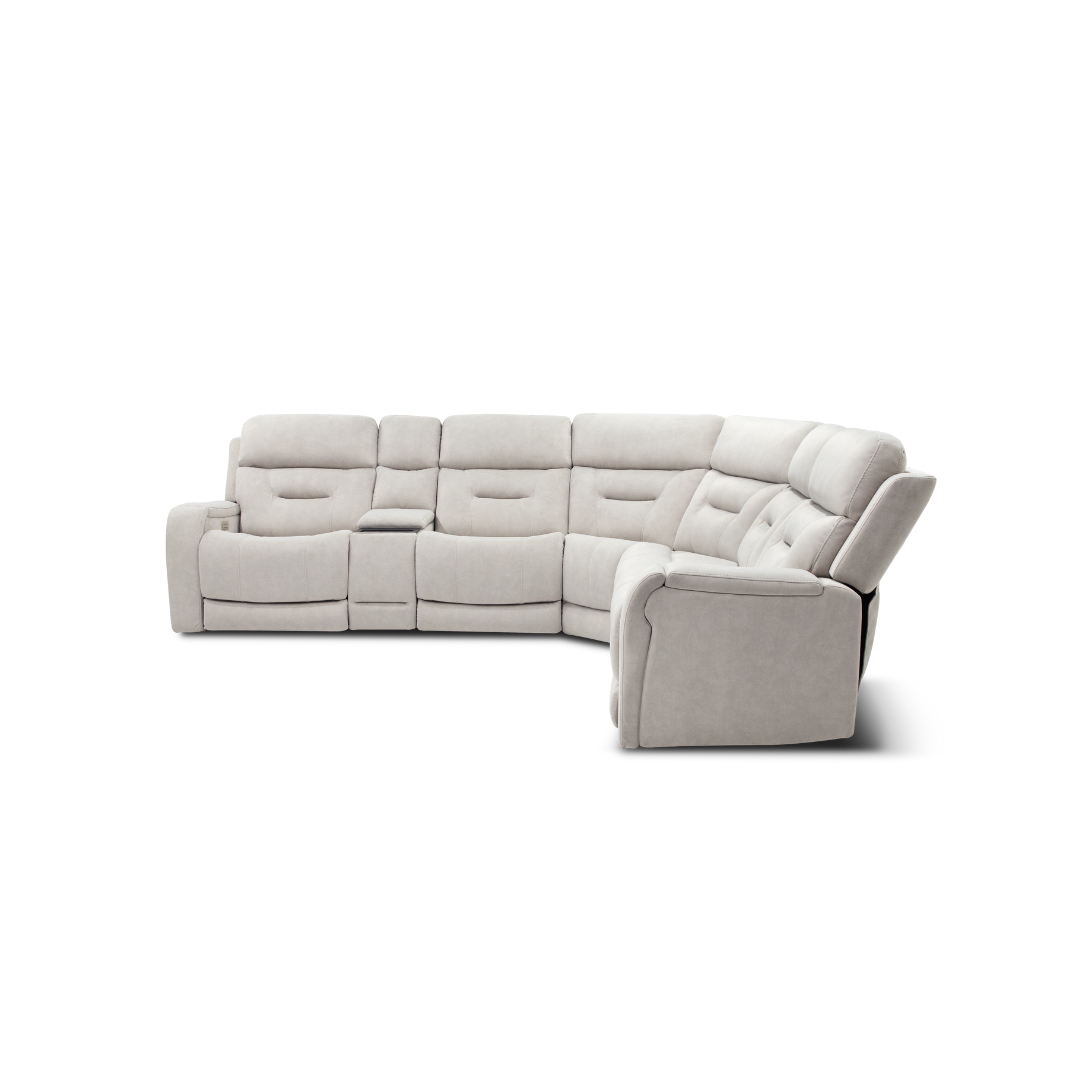 Grandview 6 Piece Sectional - Triple Power - Dove