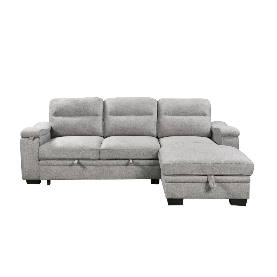 Harlan 2 Piece Sectional w/ Pull-Out Sleeper - Grey