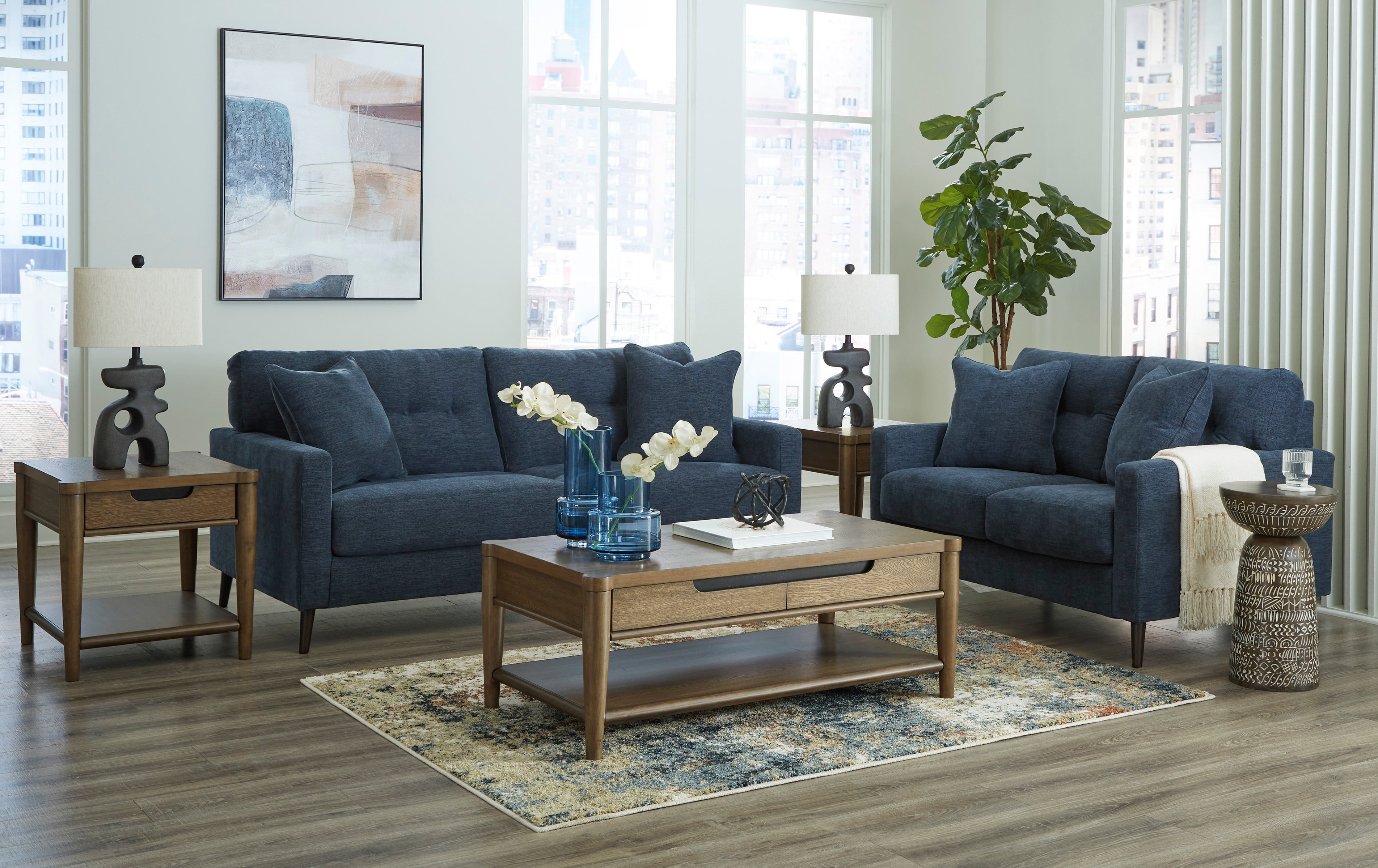 Bixler Sofa - Navy