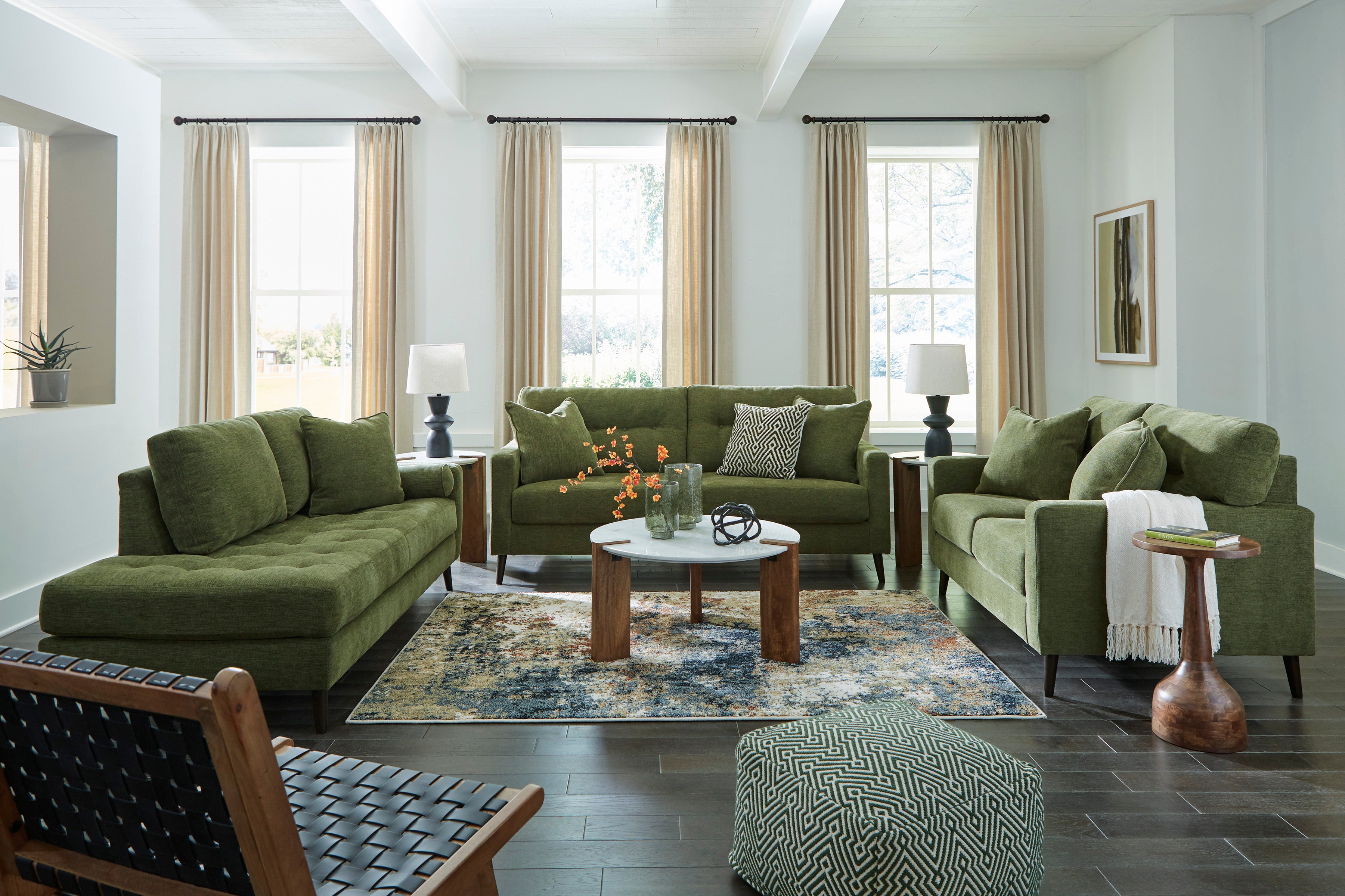 Bixler Sofa - Olive