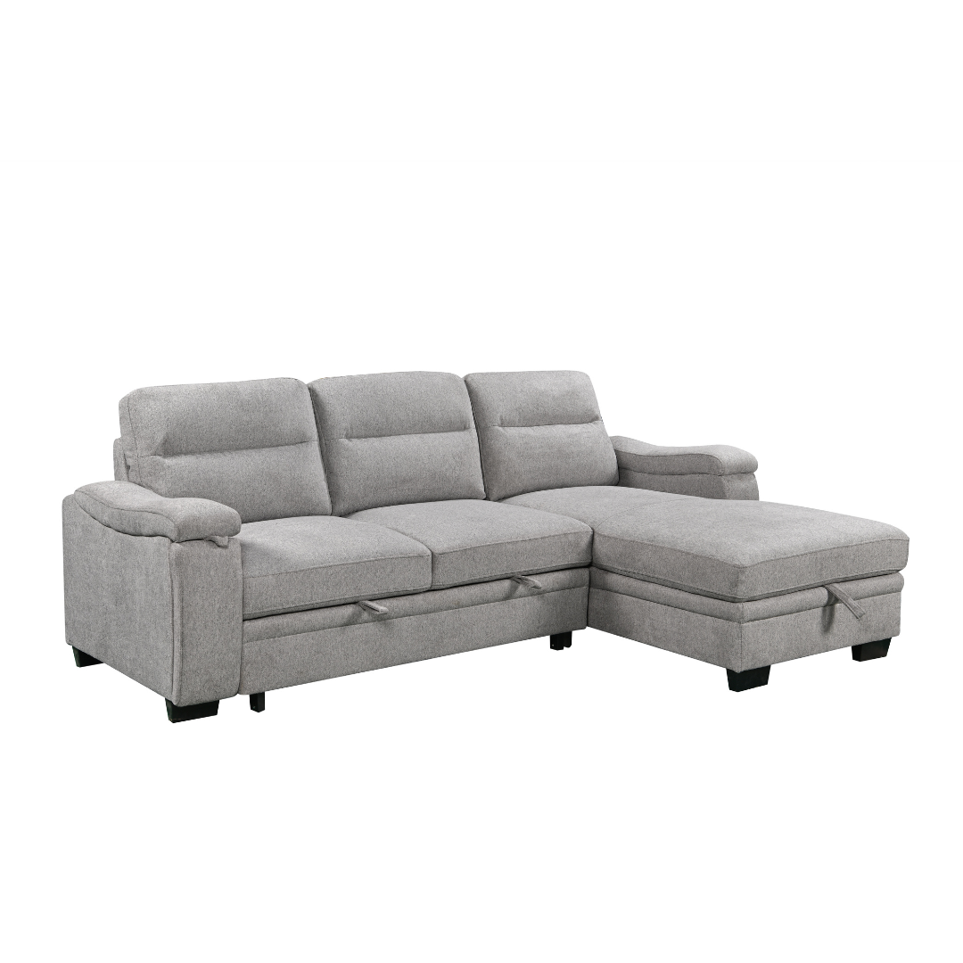 Harlan 2 Piece Sectional w/ Pull-Out Sleeper - Grey
