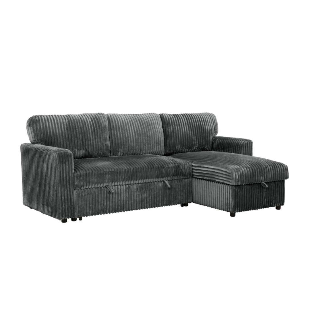 Arabella 2 Piece Sectional w/ Pull-Out Sleeper - Charcoal