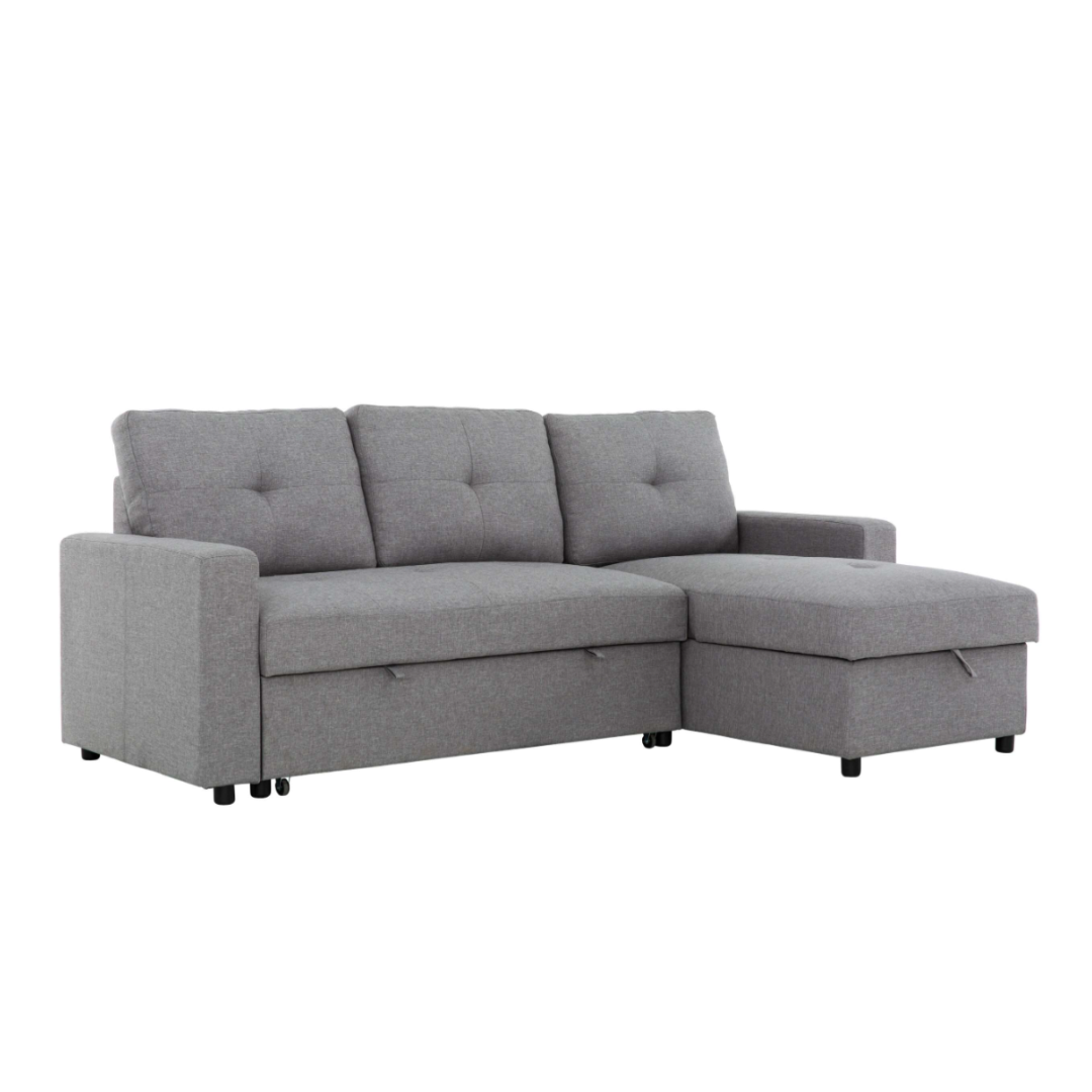Mason 2 Piece Sectional w/ Pull-Out Sleeper - Grey