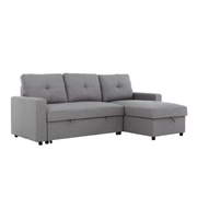 Mason 2 Piece Sectional w/ Pull-Out Sleeper - Grey
