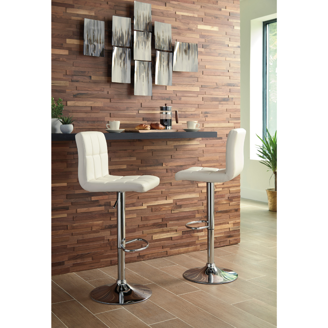 Bellatier Tall UPH Swivel Barstool - Bone