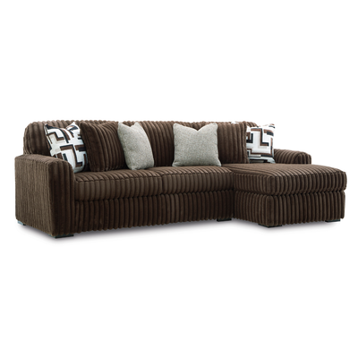 Midnight-Madness - 2 Piece Sectional with Chaise - Chocolate