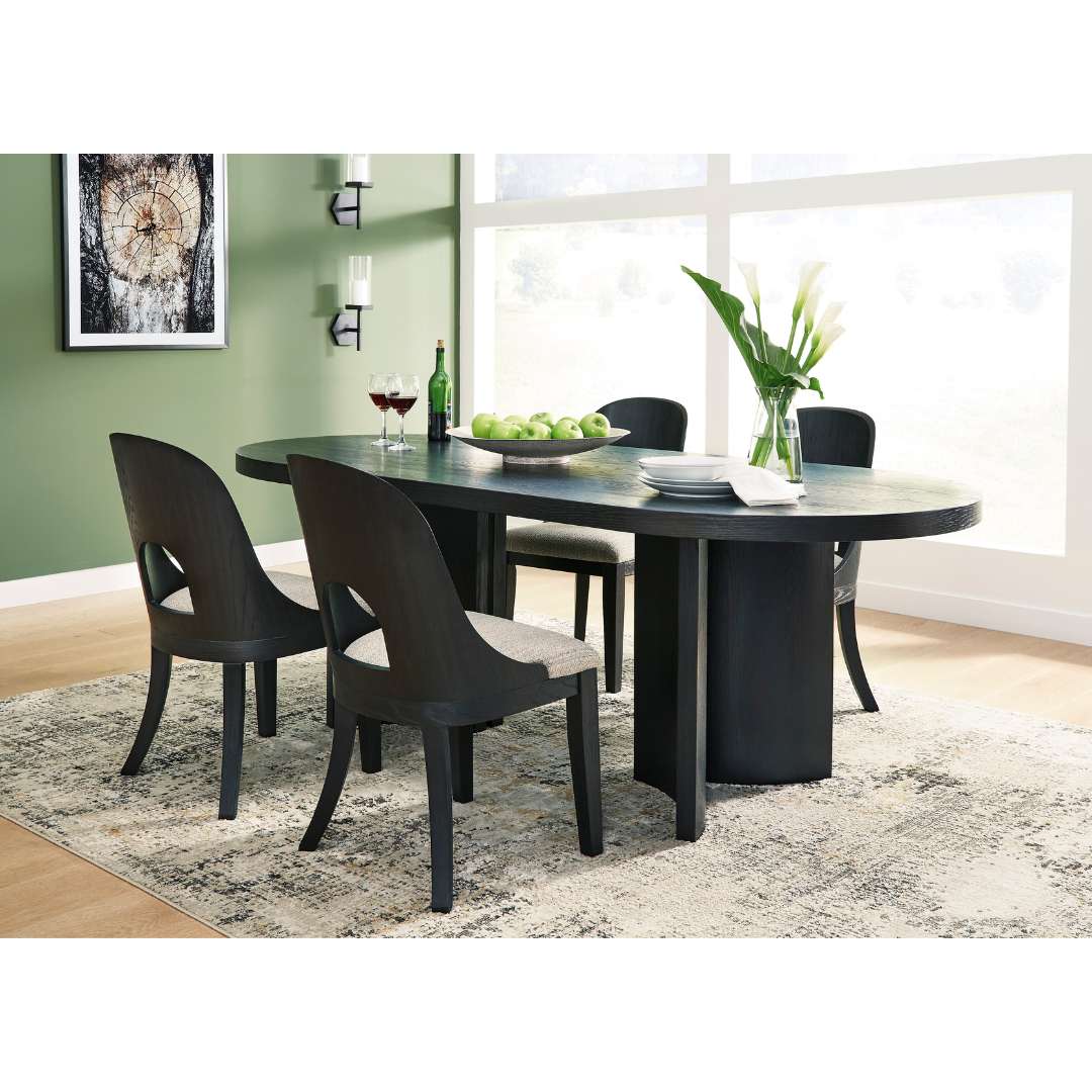 Rowanbeck 7-Piece Dining Set - Black