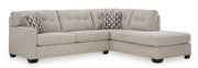 Mahoney 2 Piece Sectional with Chaise - Pebble