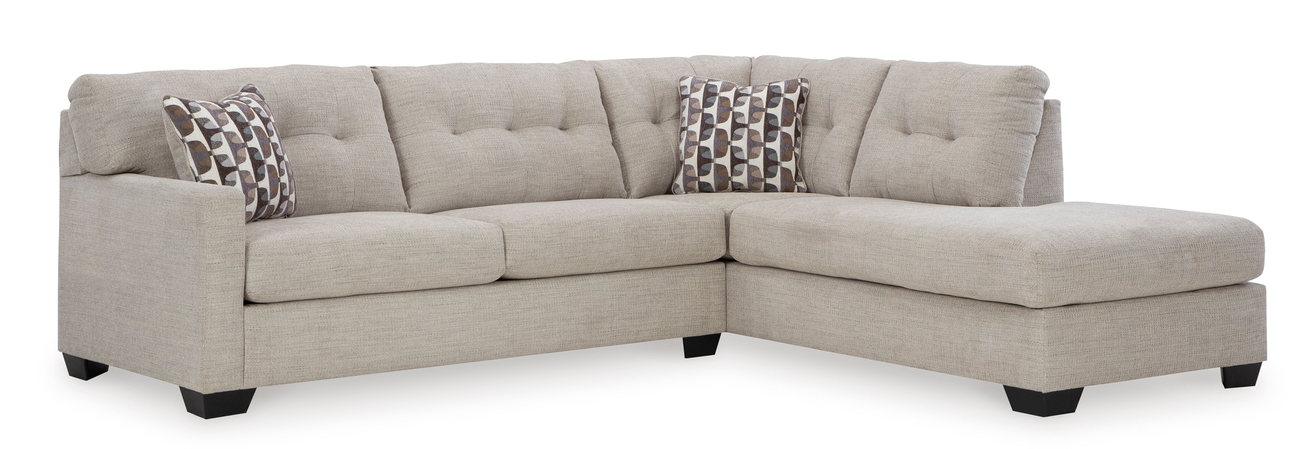 Mahoney 2 Piece Sectional with Chaise - Pebble