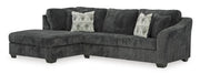 Biddeford 2 Piece Sectional with Chaise - Ebony