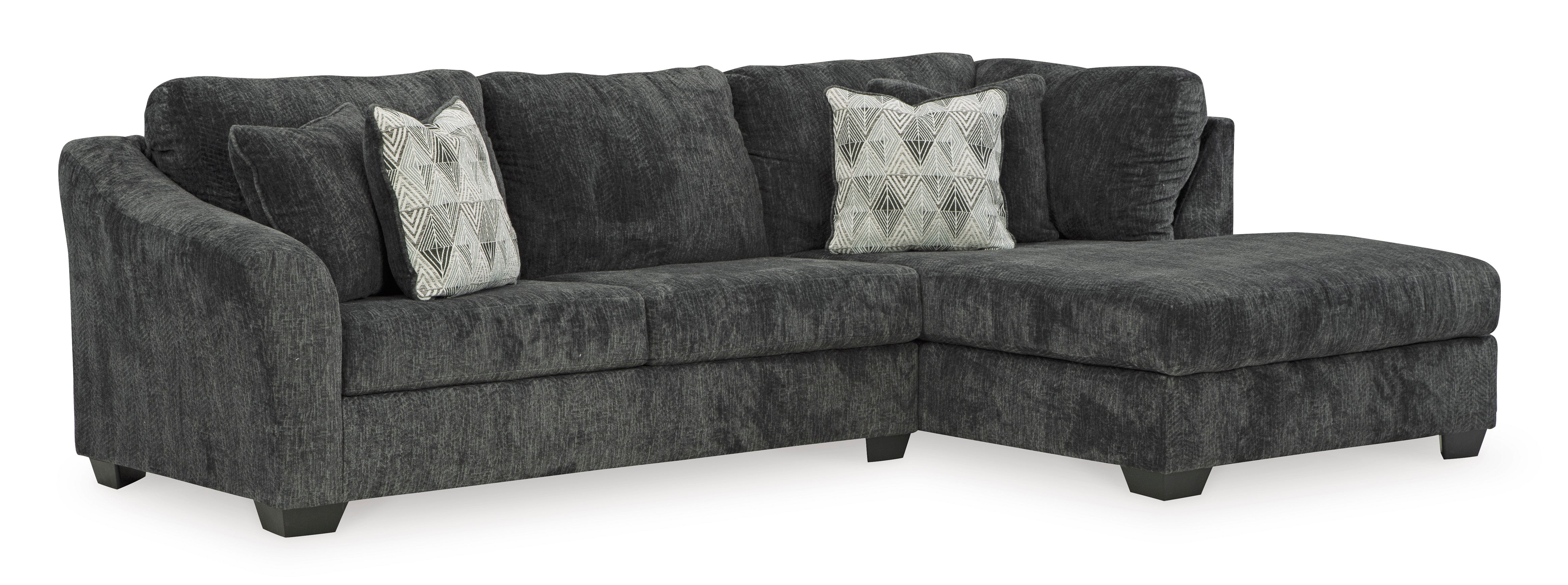 Biddeford 2 Piece Sectional with Chaise - Ebony