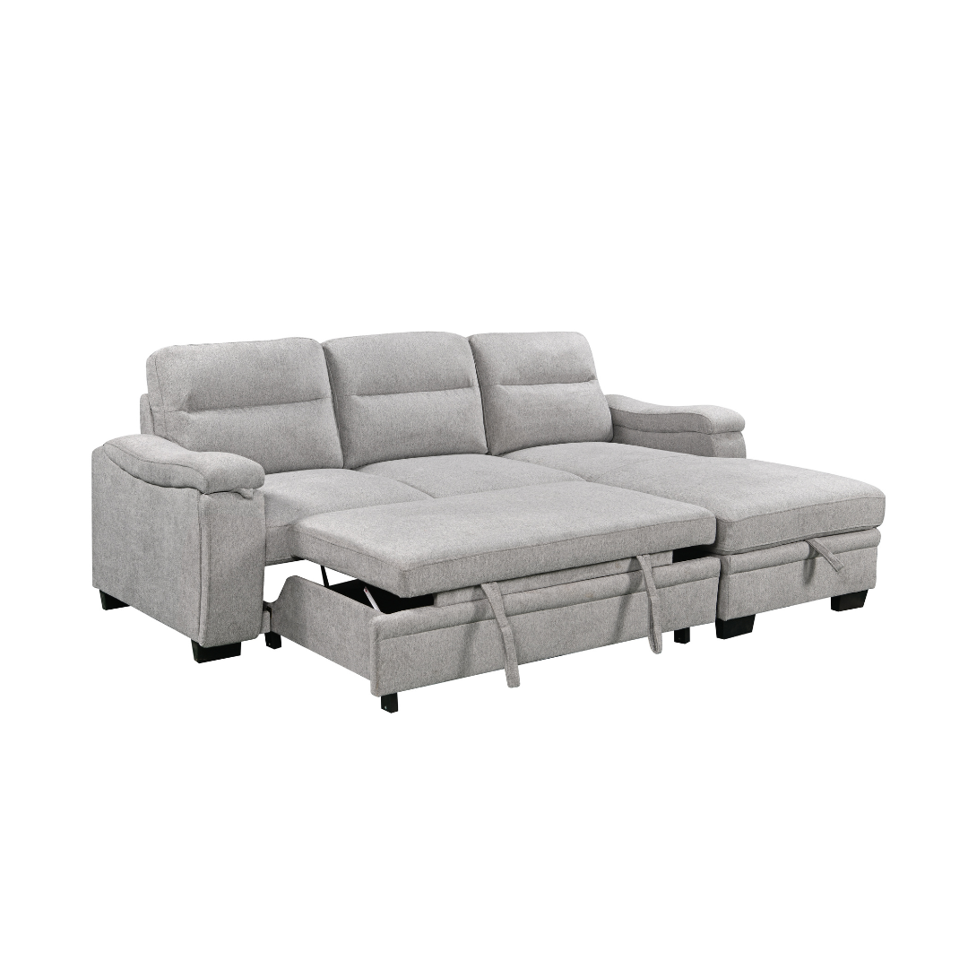 Harlan 2 Piece Sectional w/ Pull-Out Sleeper - Grey