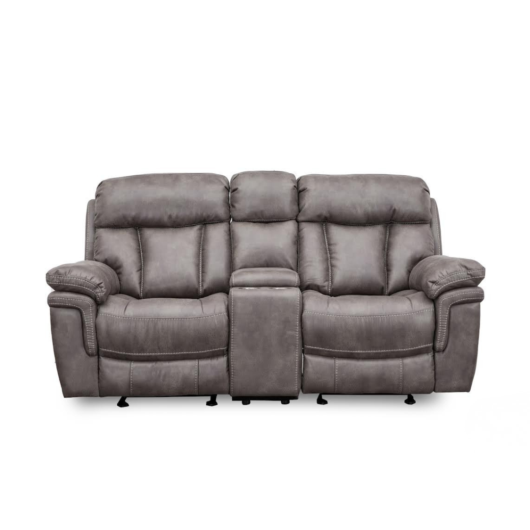 Cayman - Reclining Loveseat - Gunmetal Fabric