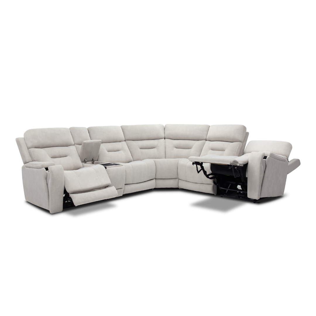 Grandview 6 Piece Sectional - Triple Power - Dove