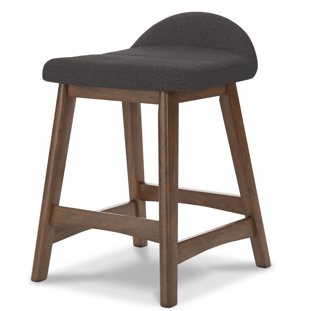 Lyncott Counter Height Stool - Charcoal/Brown