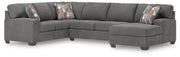 Newellen 3 Piece Sectional with Chaise - Greystone