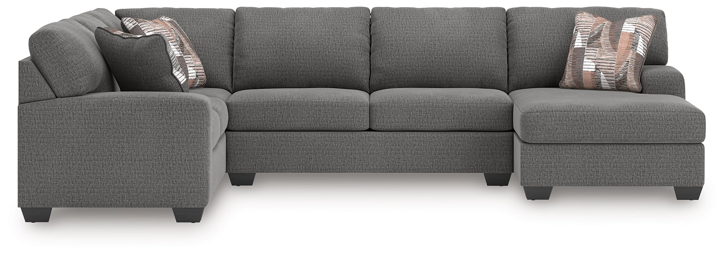 Newellen 3 Piece Sectional with Chaise - Greystone