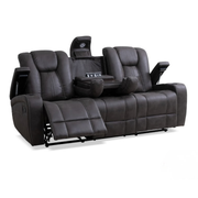 Colt Reclining Sofa w/Light & Table - Granite Fabric