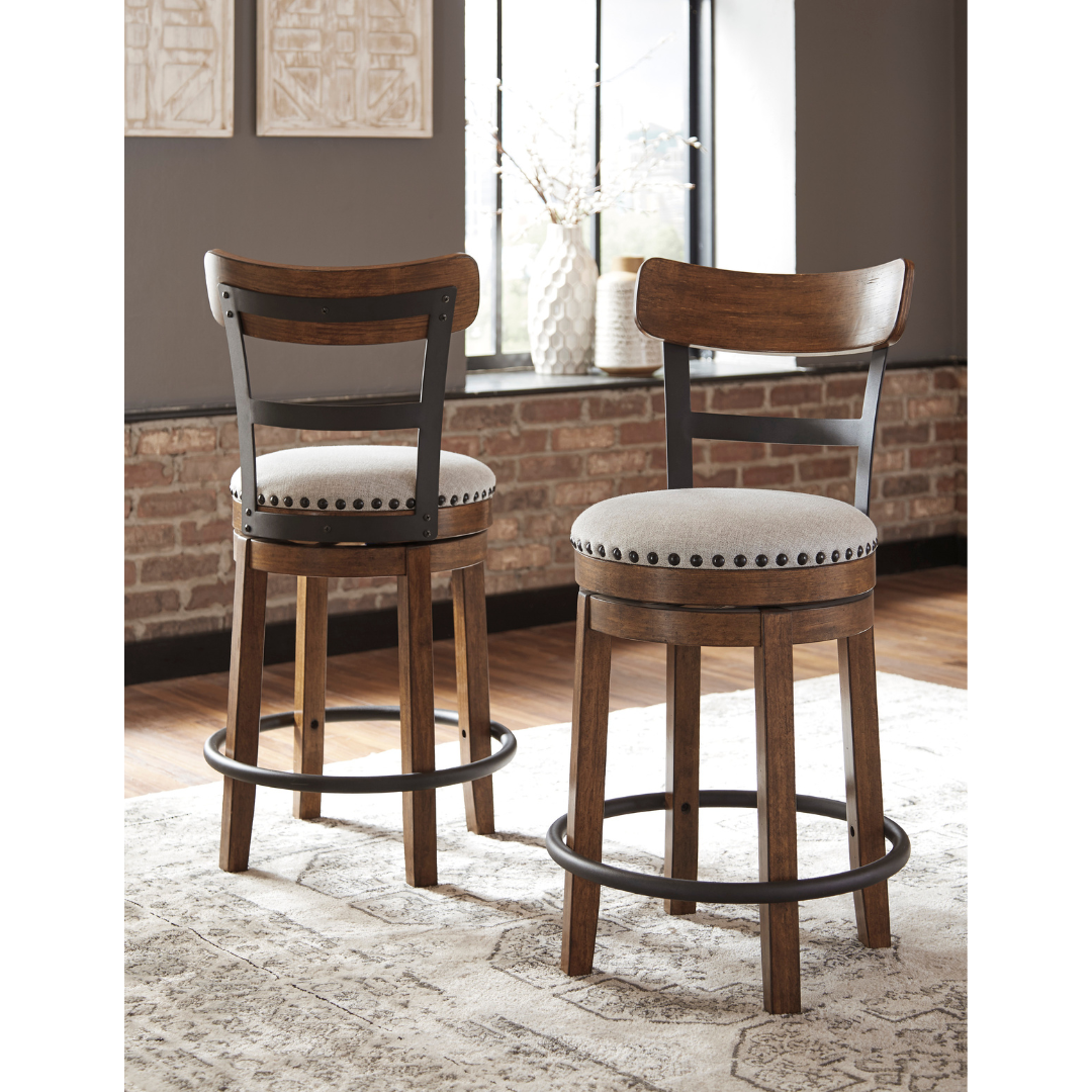Valebeck UPH Swivel Barstool - Brown