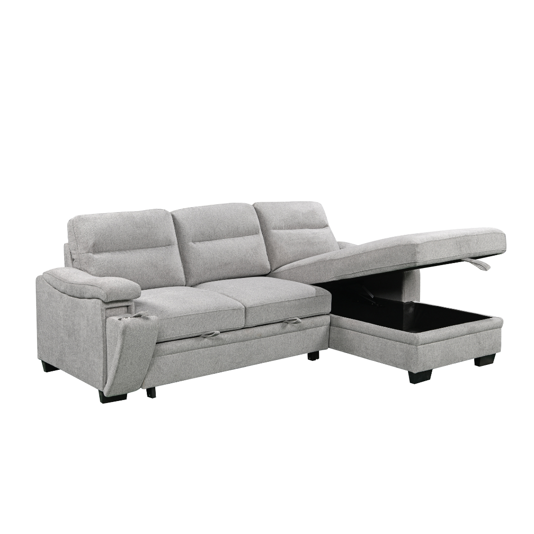 Harlan 2 Piece Sectional w/ Pull-Out Sleeper - Grey