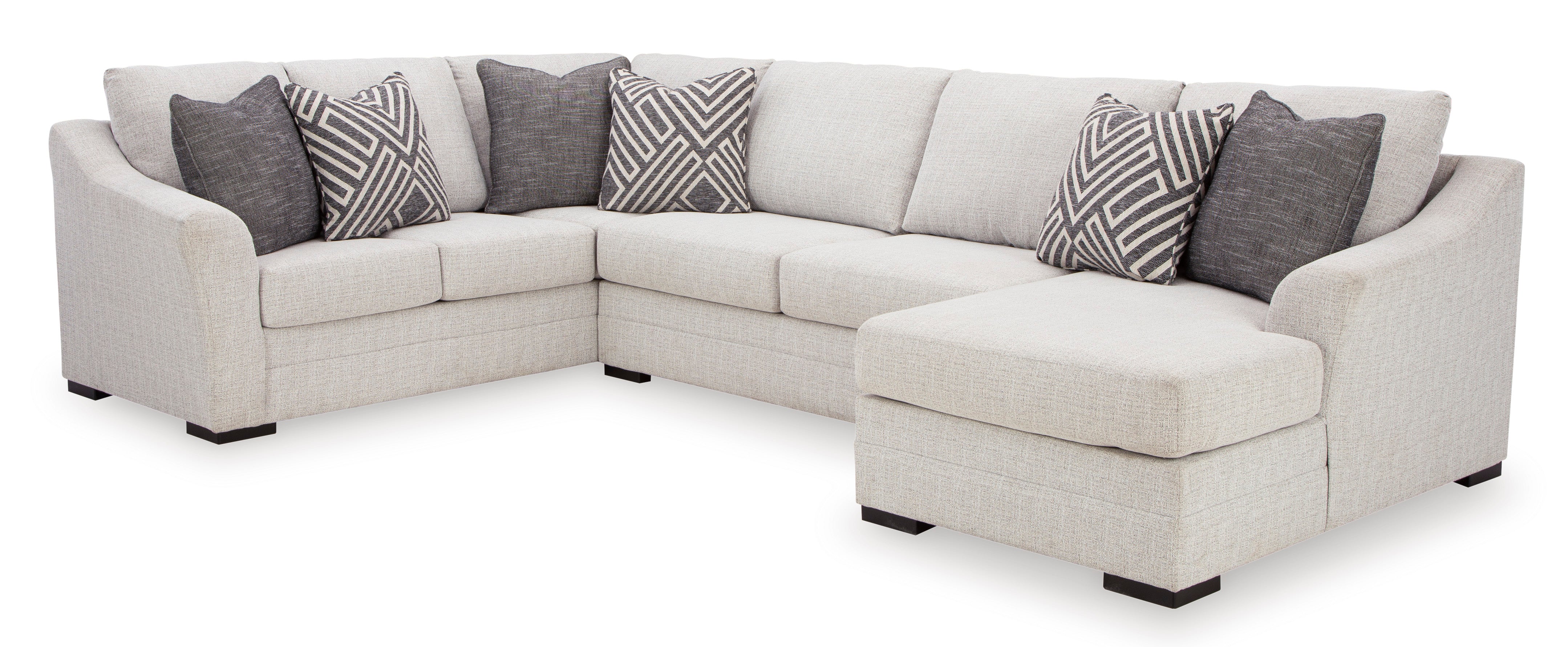 Koralynn 3 Piece Sectional with Chaise - Stone