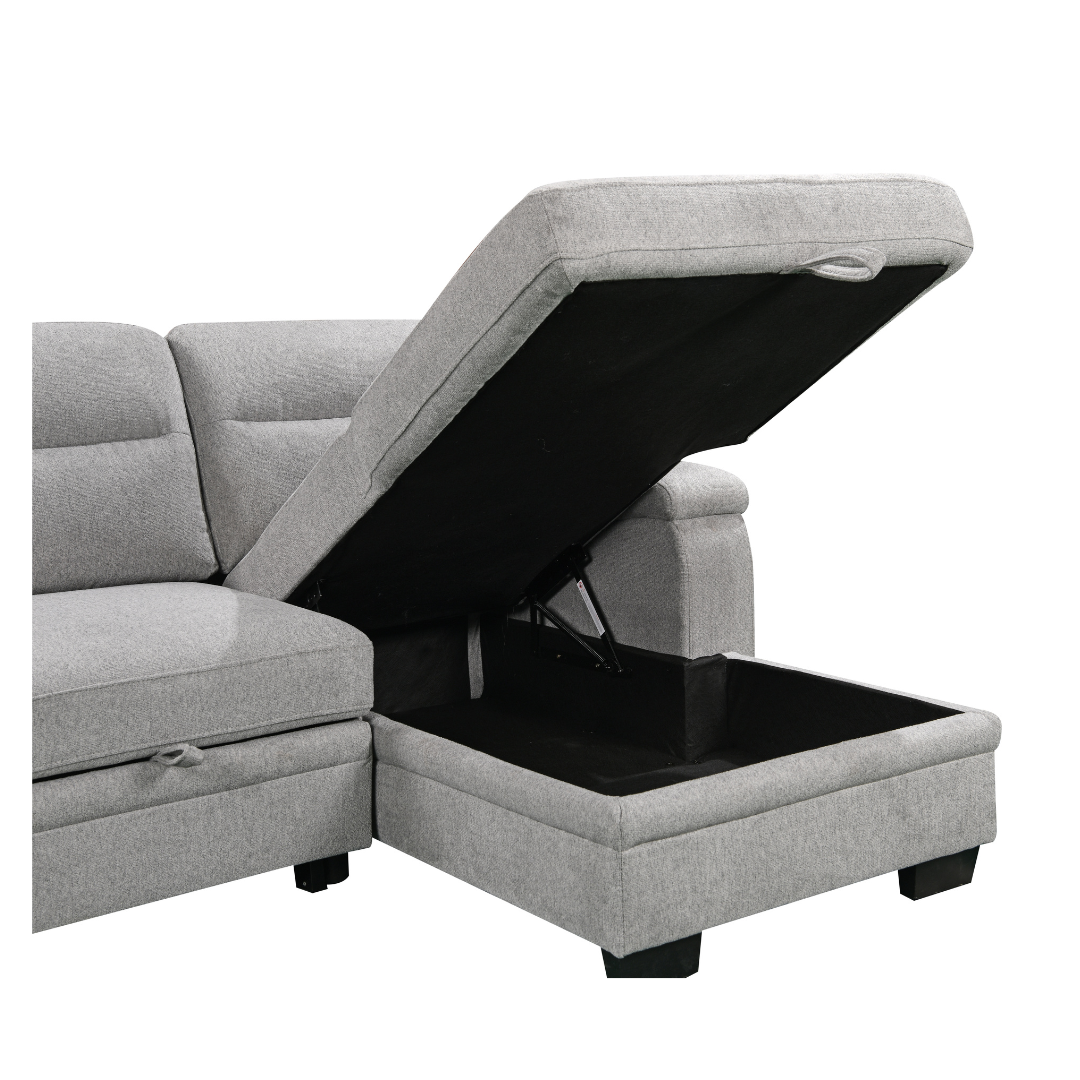 Harlan 2 Piece Sectional w/ Pull-Out Sleeper - Grey