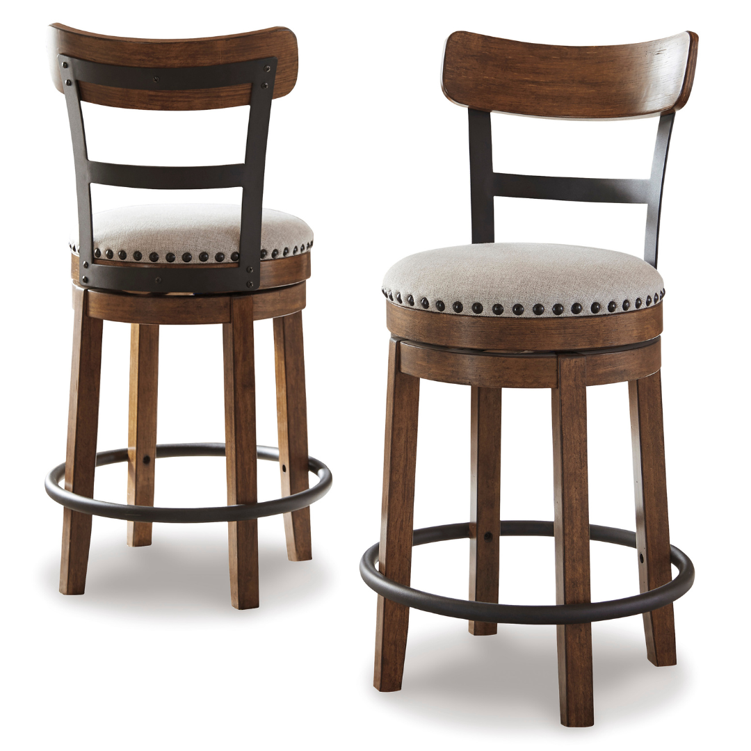 Valebeck UPH Swivel Barstool - Brown