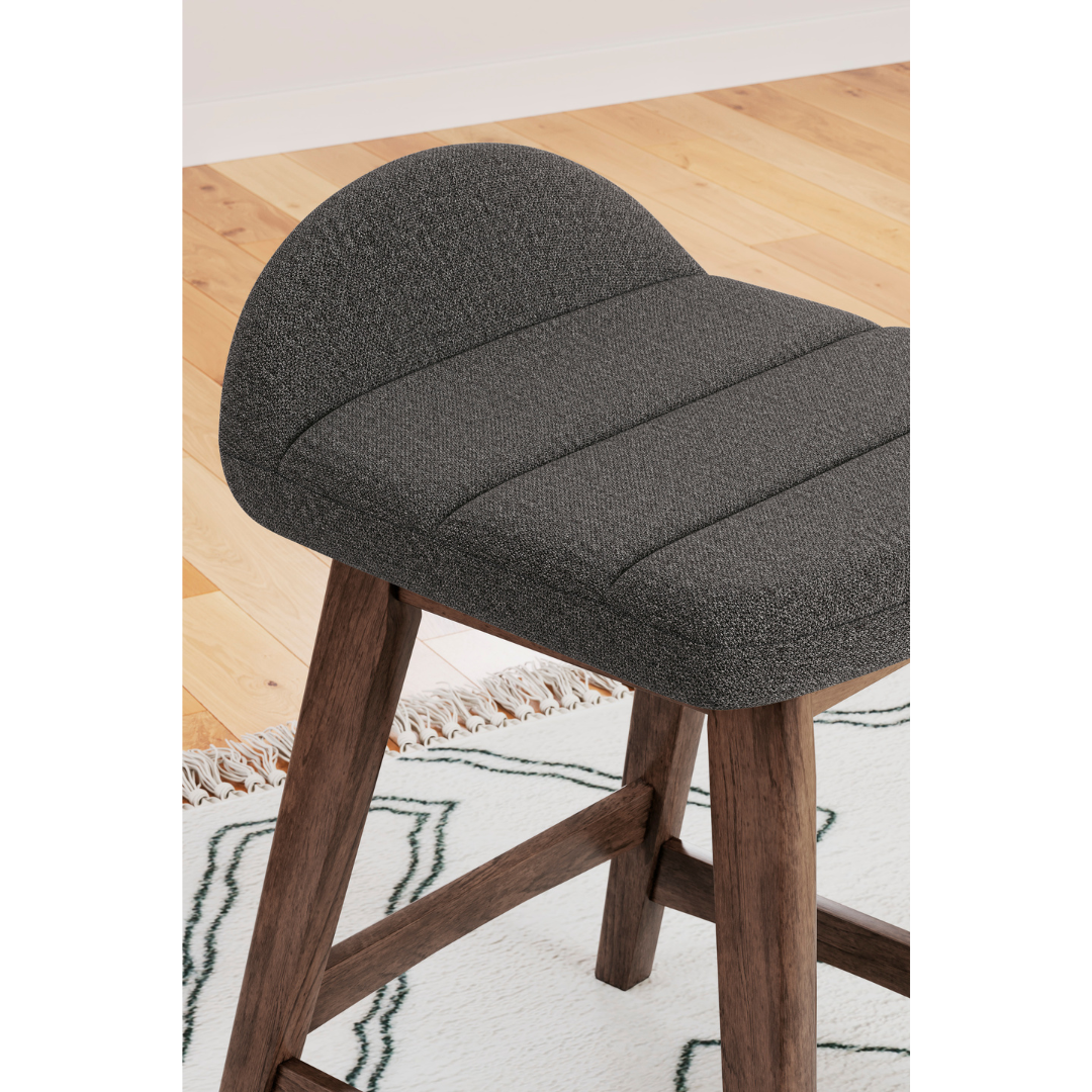 Lyncott Counter Height Stool - Charcoal/Brown