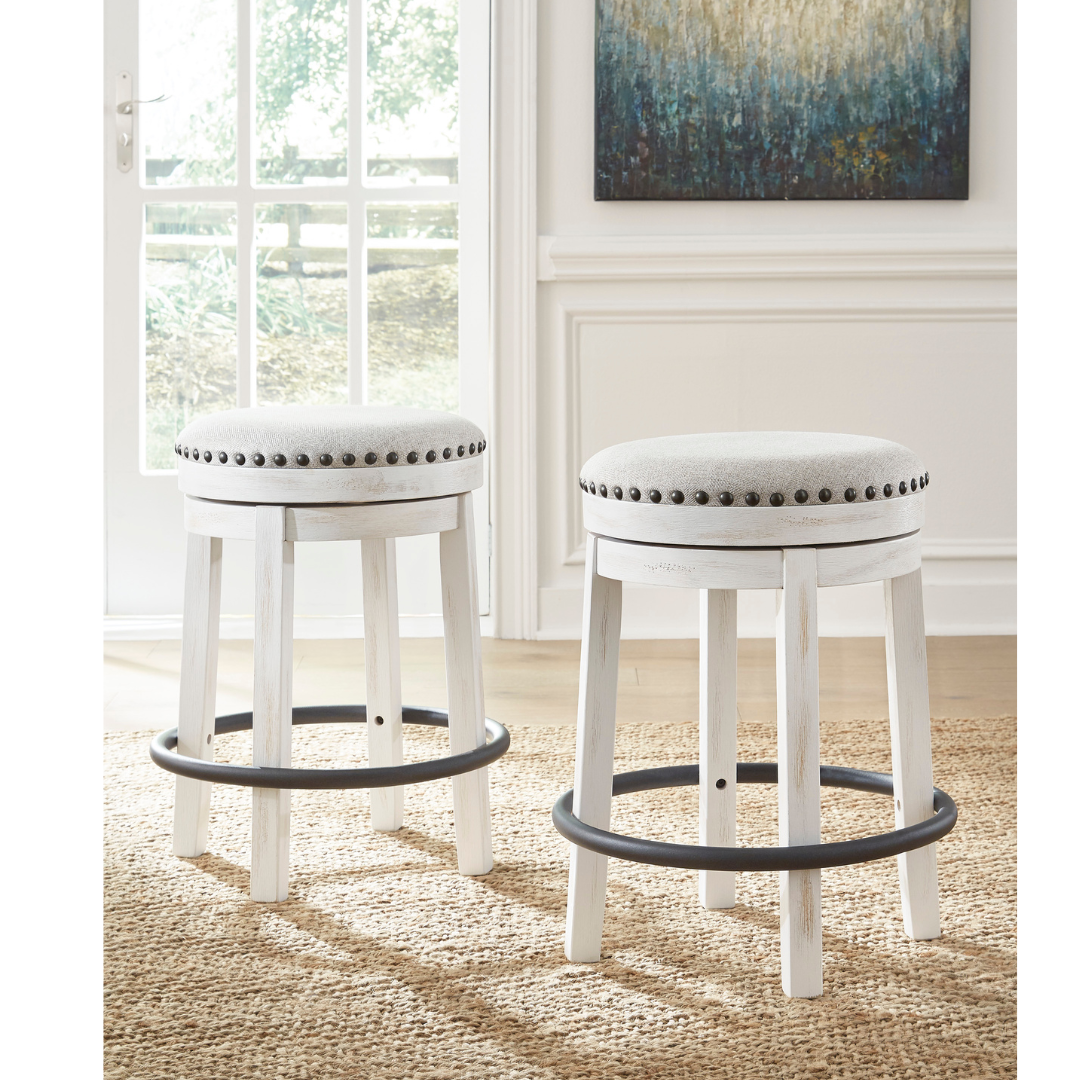 Valebeck UPH Swivel Stool - White