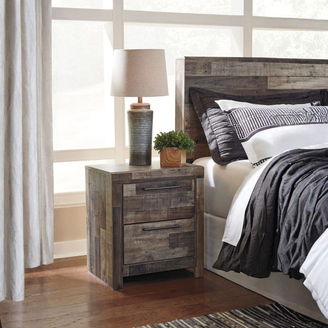 Derekson 2 Drawer Night Stand - Grey