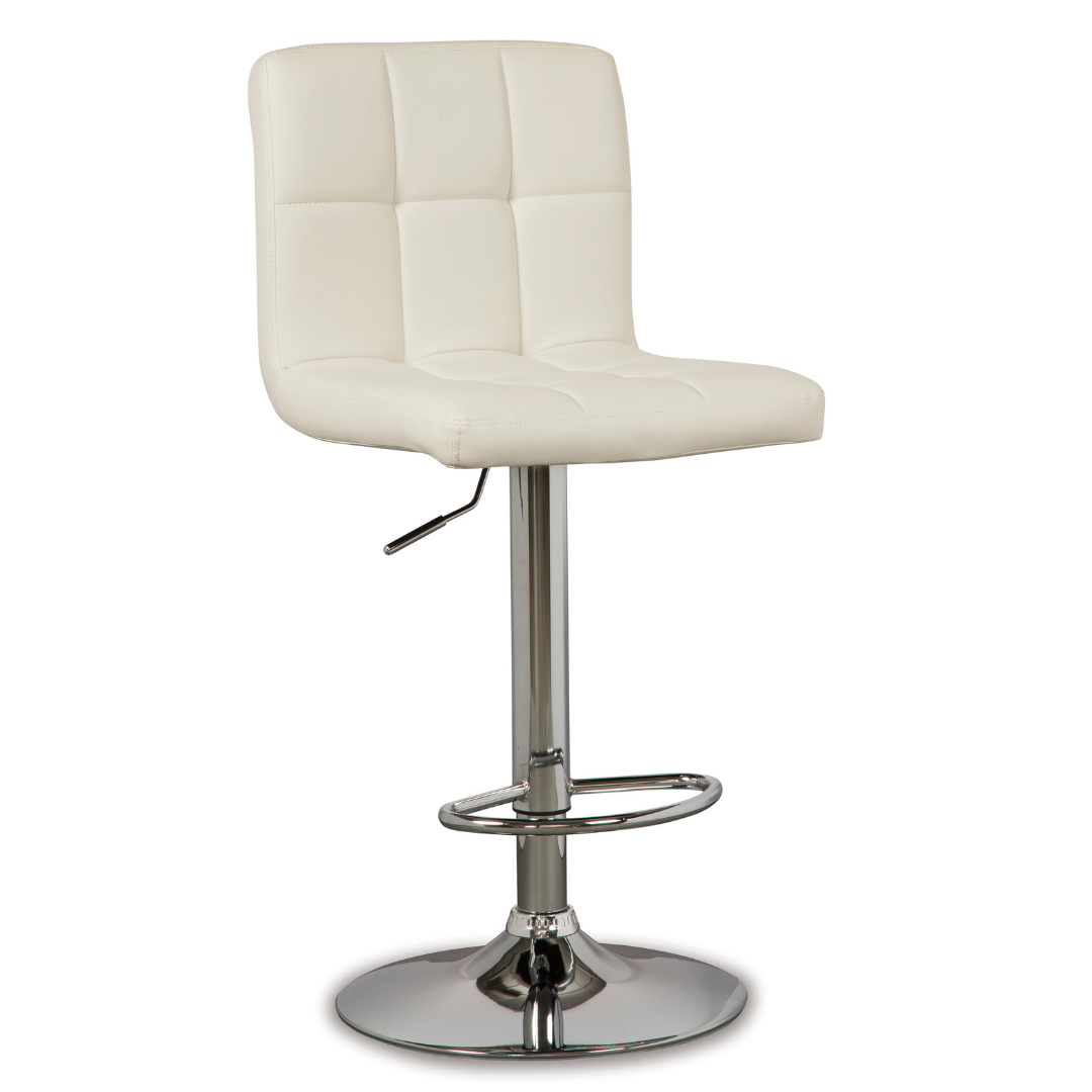 Bellatier Tall UPH Swivel Barstool - Bone