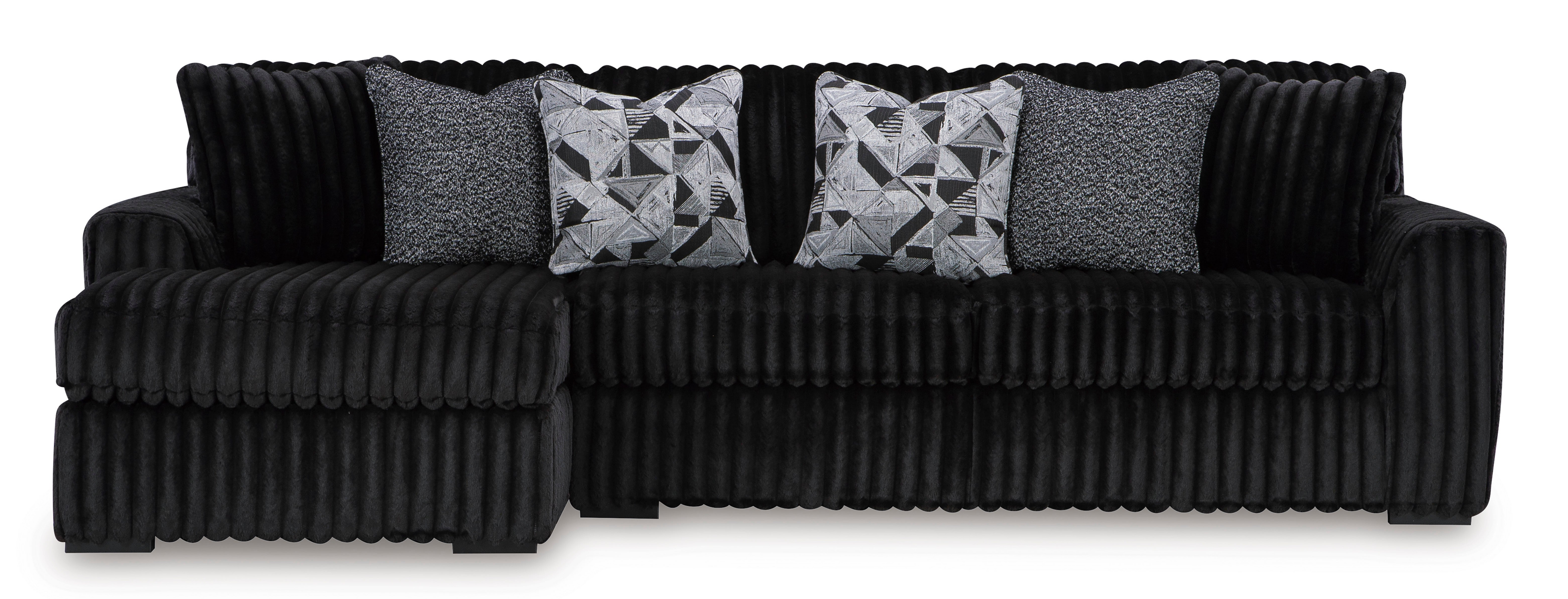 Midnight-Madness - 2 Piece Sectional with Chaise - Onyx