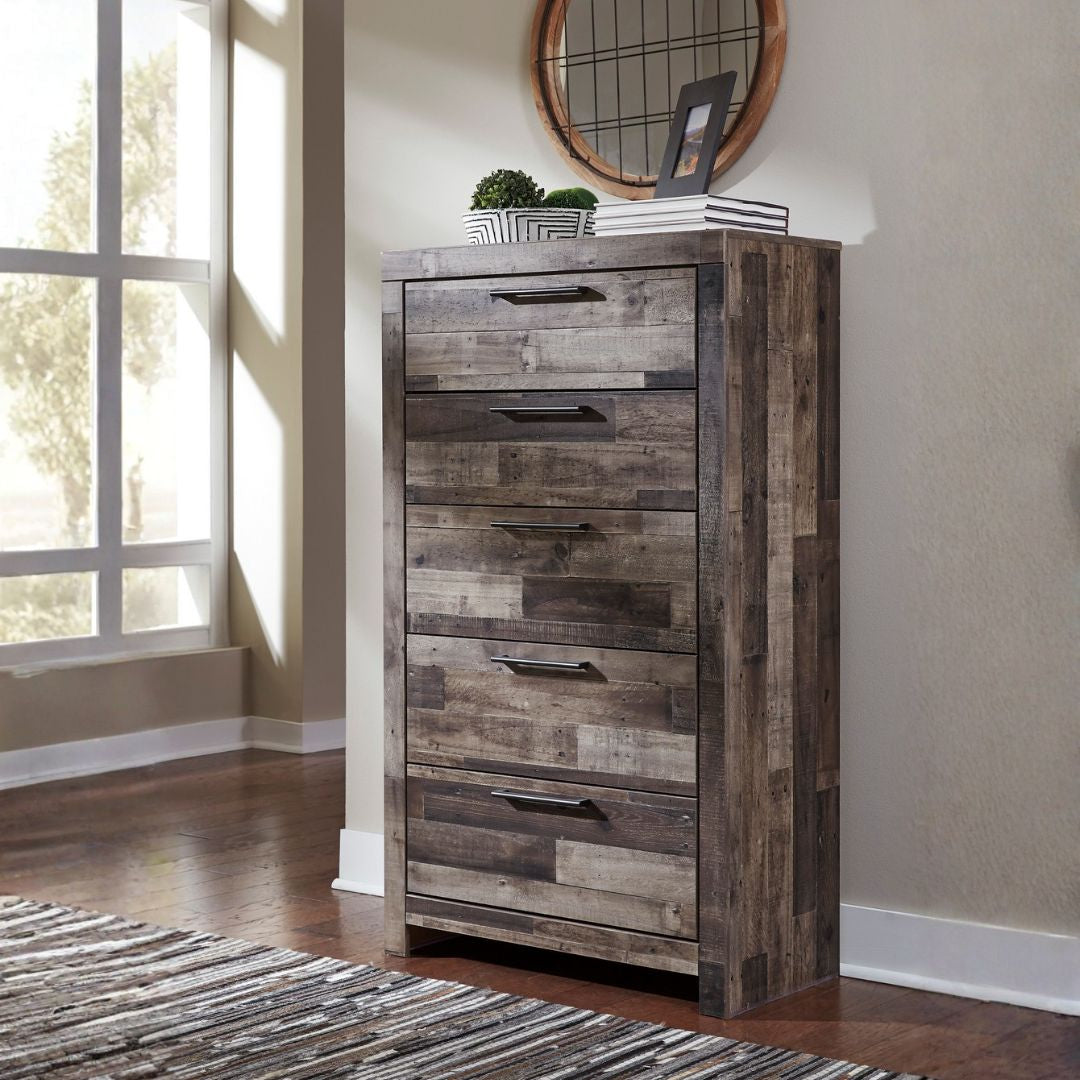 Derekson 5 Drawer Chest - Multi Gray