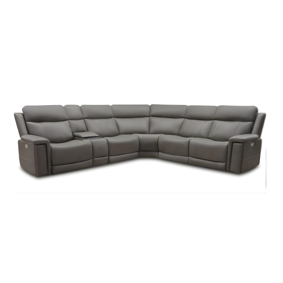 Magnum 6 Piece Sectional - Triple Power - Smoke Fabric