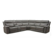 Magnum 6 Piece Sectional - Triple Power - Smoke Fabric
