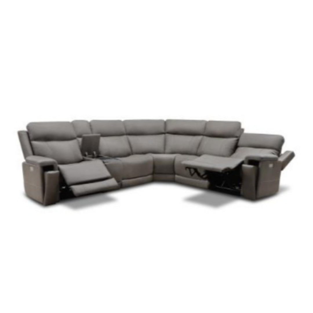 Magnum 6 Piece Sectional - Triple Power - Smoke Fabric
