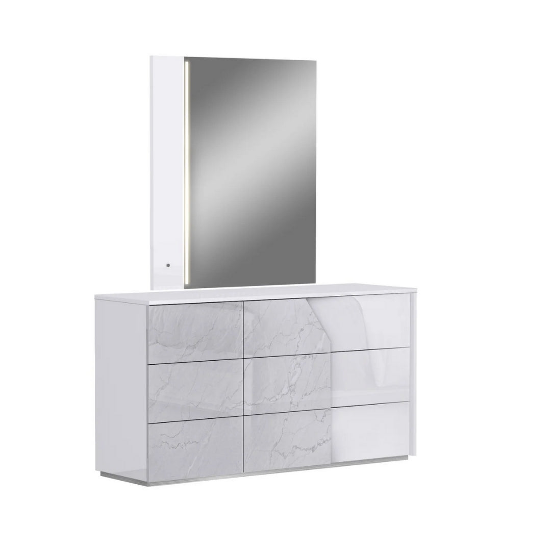 Matrix - Dresser & Mirror - Glossy White