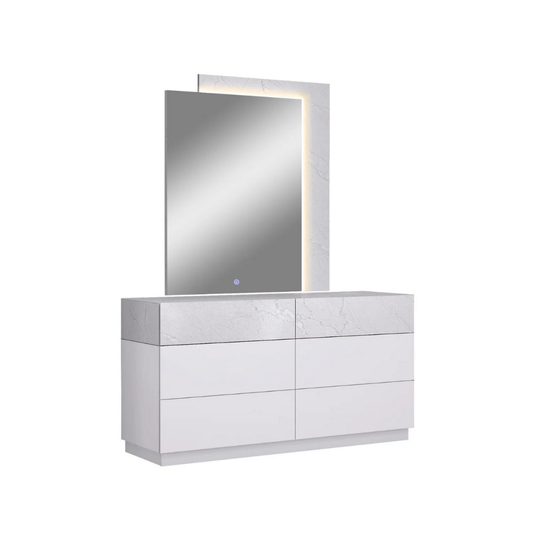 Astro Lift Storage Bedroom Set – 7 Piece - White