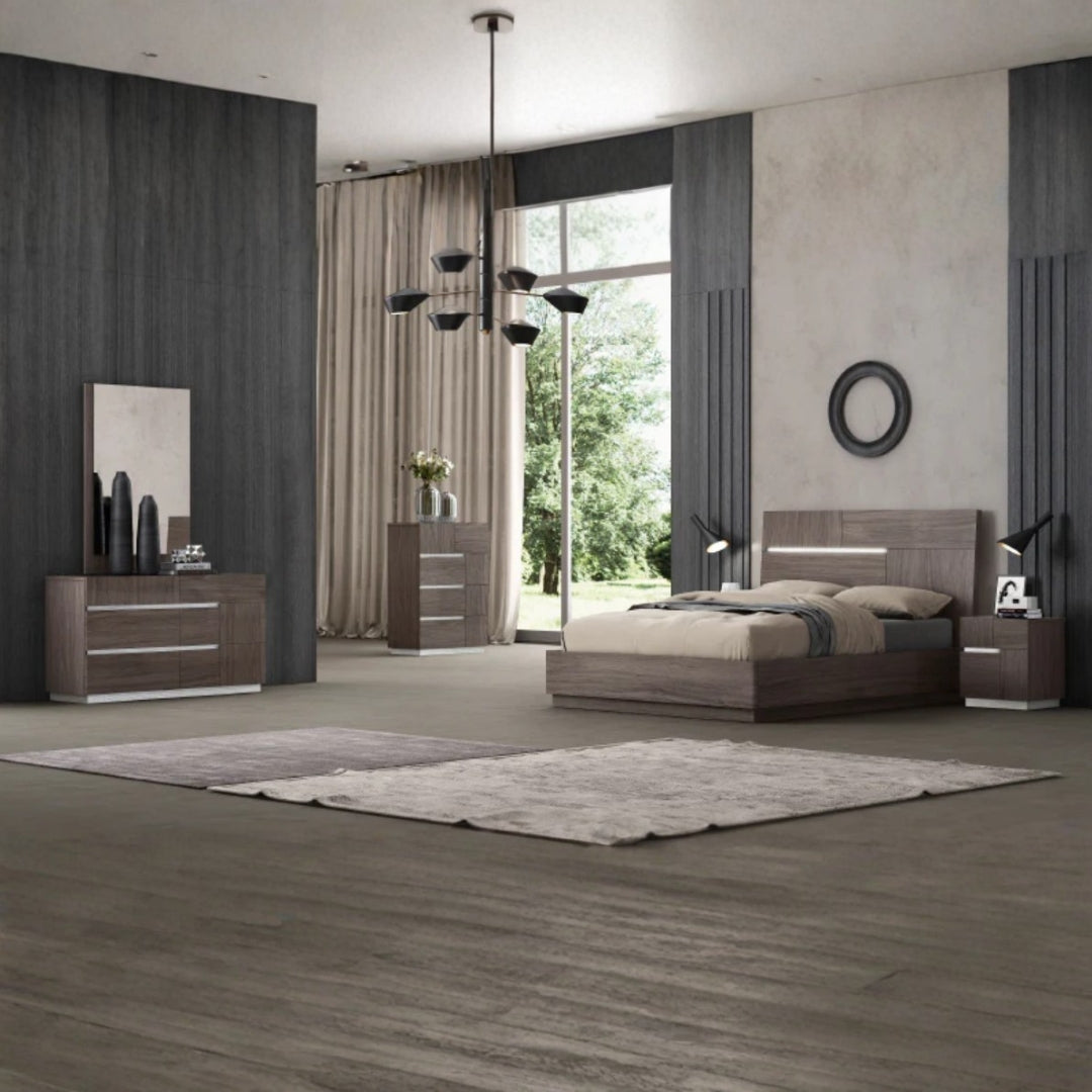Aria Bed w/ LED Lights & Lift Storage