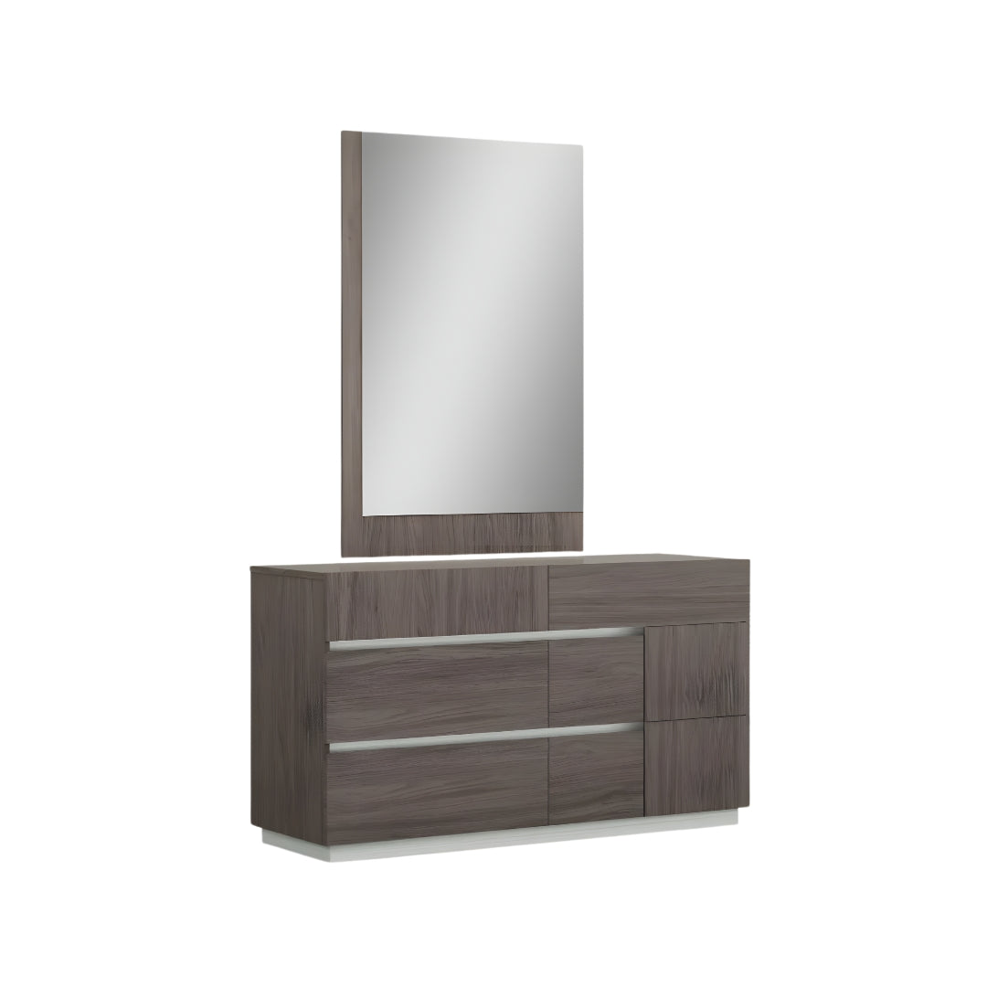 Aria - Dresser/Mirror - Chestnut Grey