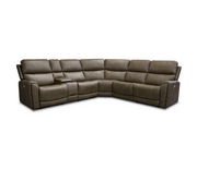 Admiral 6 Piece Sectional - Triple Power - Cappuccino Fabric