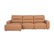 Austin 3 Piece Sectional - Power Slider - Antelope Leather