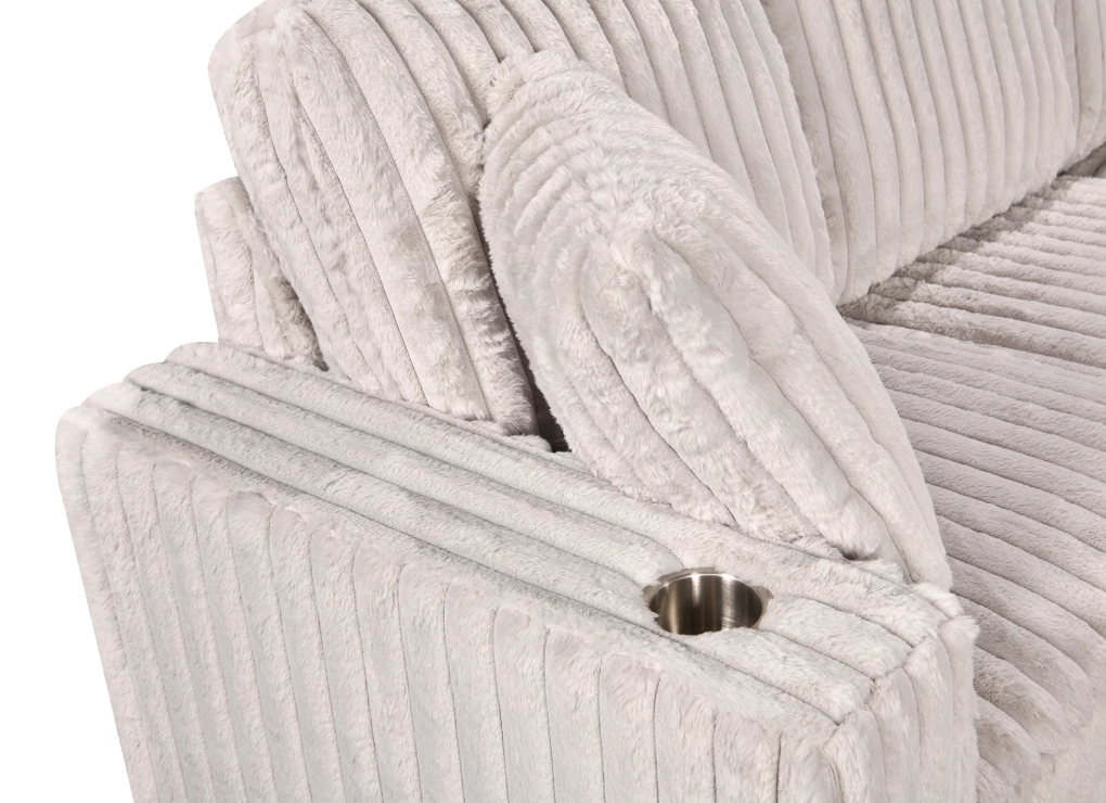 Hush 4 Piece Sectional w/ Pull-Out Sleeper - Greige Fabric