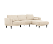 Reign 2 Piece Sectional - Oat Beige Fabric