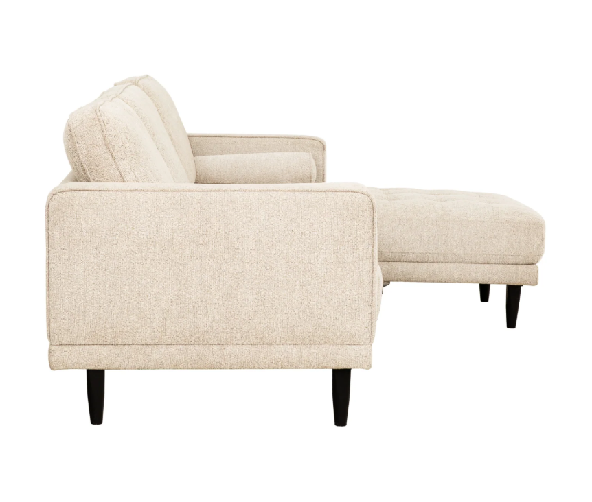 Reign 2 Piece Sectional - Oat Beige Fabric